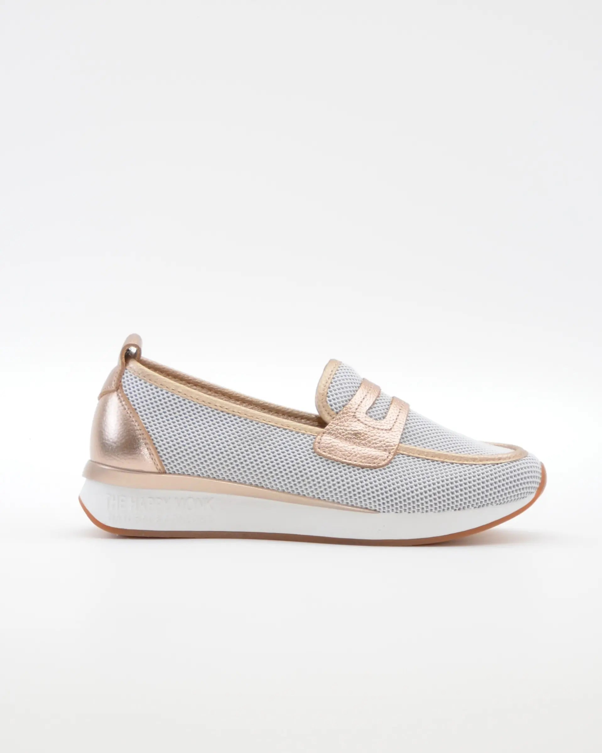 MOCASIN DEPORTIVO MUJER COLOR BLANCO PLATINO THE HAPPY MONK VANITY 023 SALMON
