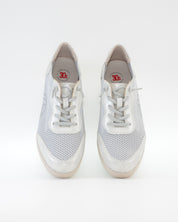 ZAPATO DE CORTE DEPORTIVO MUJER CON CUÑA Y CORDON ELASTICO TREINTAS L4569 PLATA