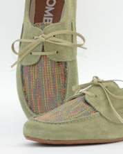 MOCASIN NAUTICO MUJER SERRAJE VERDE LACOMBA GARDENIA