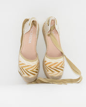 ALPARGATAS DE CUÑA TEJIDO MULTI BEIGE MACARENA JAVA 64