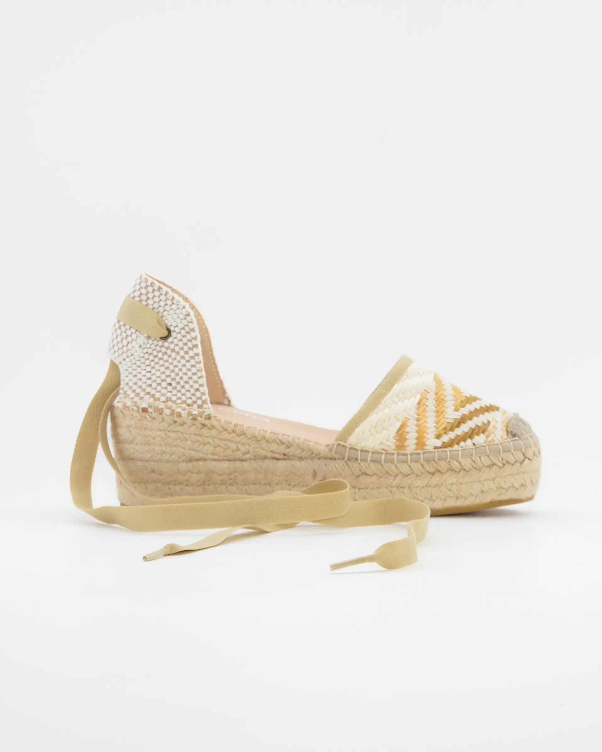 ALPARGATAS DE CUÑA TEJIDO MULTI BEIGE MACARENA JAVA 64