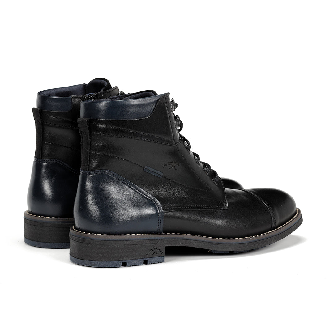 BOTIN CORDON Y CREMALLERA NEGRO F1342 TERRY HABANA
