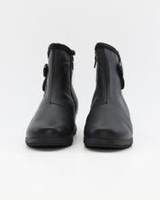BOTINES DE MUJER CON CUÑA BAJA Y CREMALLERA COLOR NEGRO VALERIAS 2812