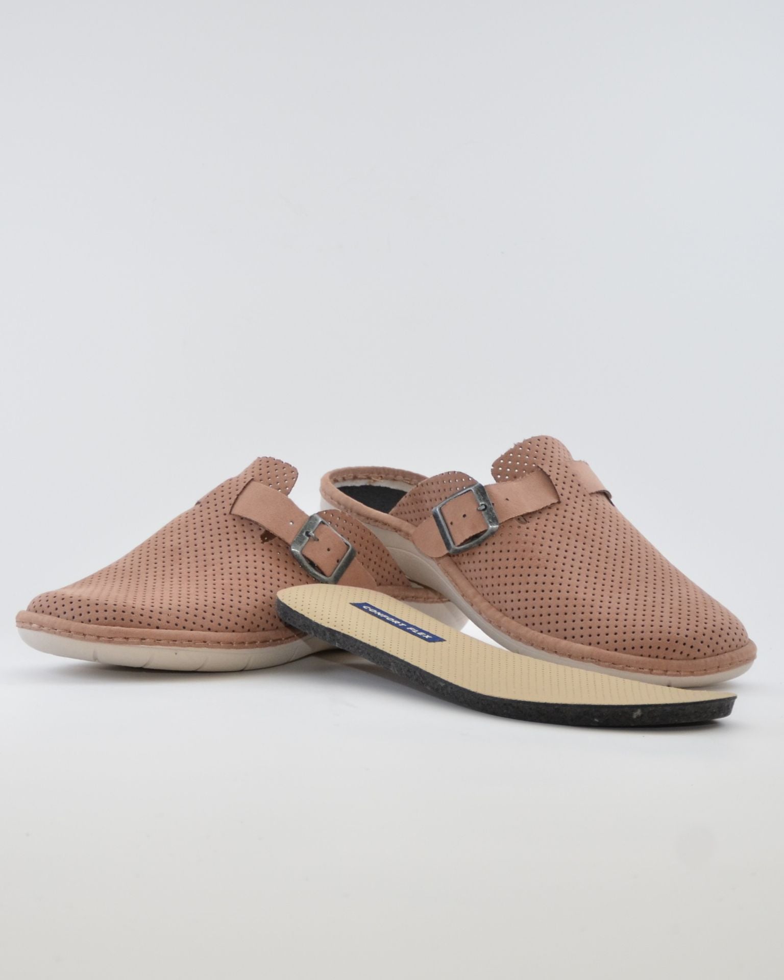 ZAPATILLA CASA HOMBRE CERRADA DE LA PUNTERA CON PLANTILLA EXTRAIBLE COLOR BEIGE  J.ORTEGA 5020