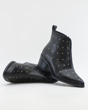 BOTIN MUJER TACON ANCHO COLOR NEGRO TACHAS KAOLA 3049