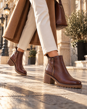 BOTIN MUJER TACON ANCHO COLOR MARRÓN XTI 14608502