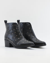 BOTIN MUJER TACON ANCHO COLOR NEGRO TACHAS KAOLA 3049