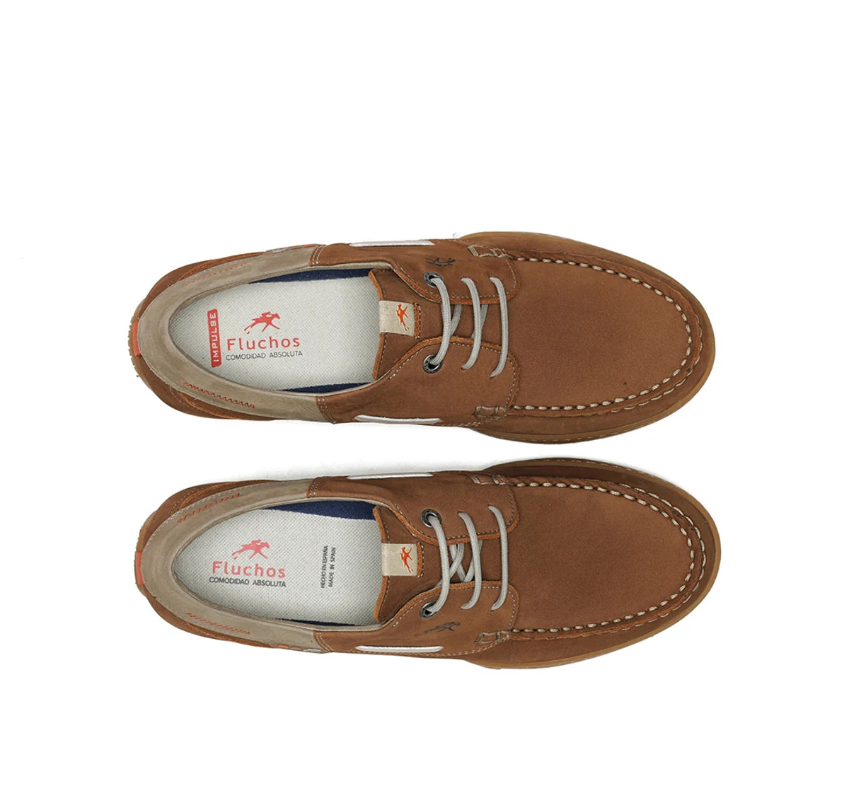ZAPATO NAUTICO FLUCHOS HOMBRE COLOR CUERO BRUNO F2434