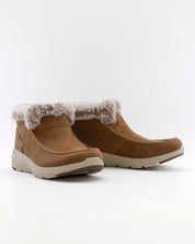 BOTIN PLANO MUJER FORRADO CON PELO SKECHERS BEIGE 144221 CSNT
