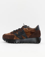 ZAPATO DE CORTE DEPORTIVO WONDERS A-24111 CONBINADO MARRON NEGRO