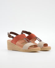 SANDALIA CUÑA MUJER BICOLOR KAOLA 1121 COMBI NORDICK