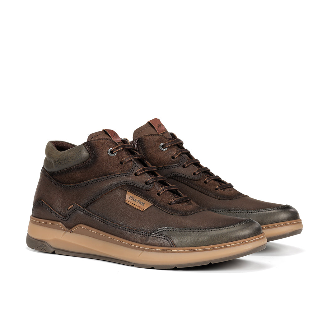 BOTIN MARRON CORDON Y CREMALLERA F2280 JEFF CAFÉ