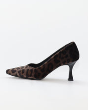ZAPATO SALON MUJER ESTILETO COLOR LEOPARDO NEGRO DANIELA VEGA 2333S TERCIOPELO