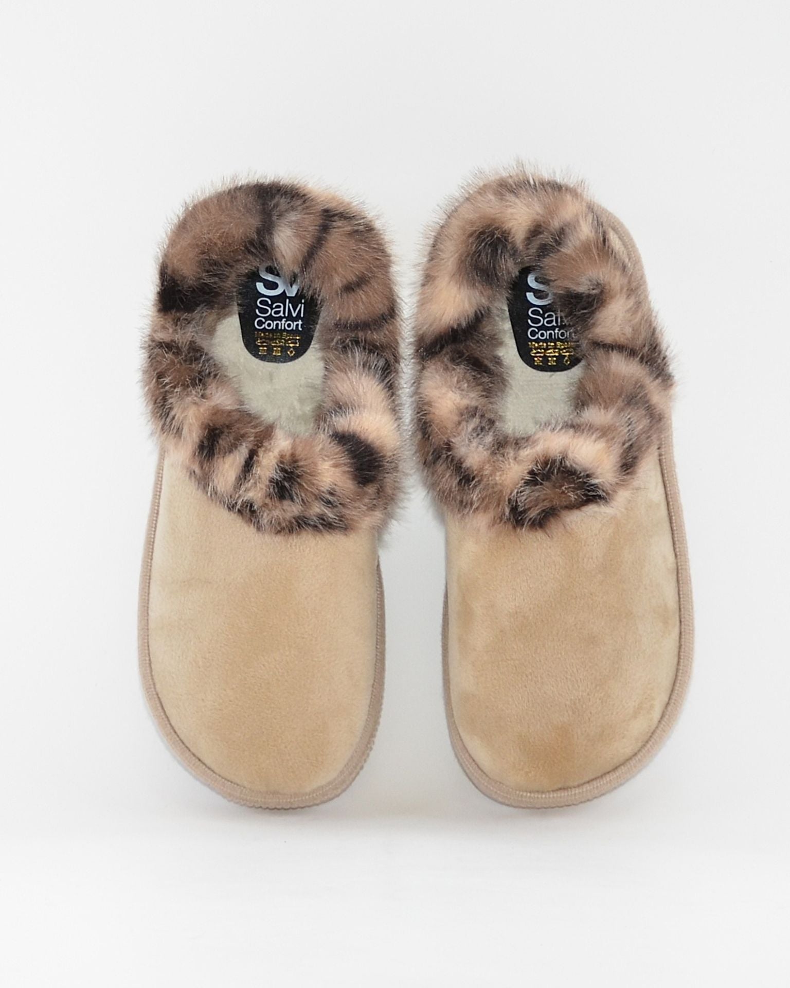 ZAPATILLAS DE CASA MUJER CERRADA SALVI 31L-056 SUAPEL TOSTADO