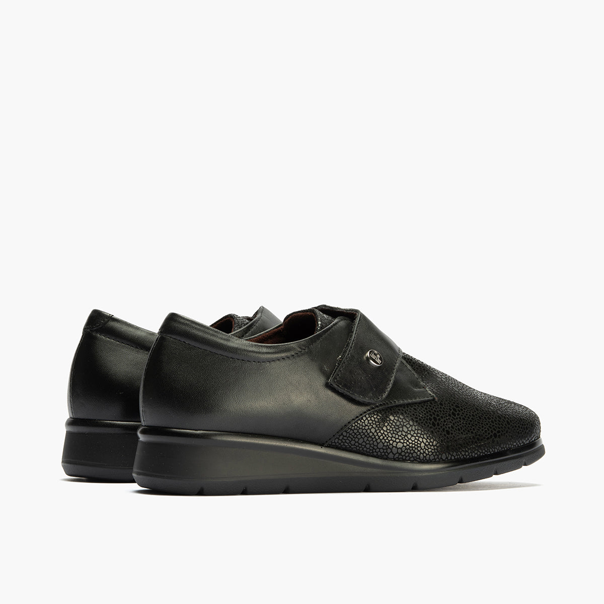 ZAPATO VELCRO ANCHO ESPECIAL NEGRO 10710