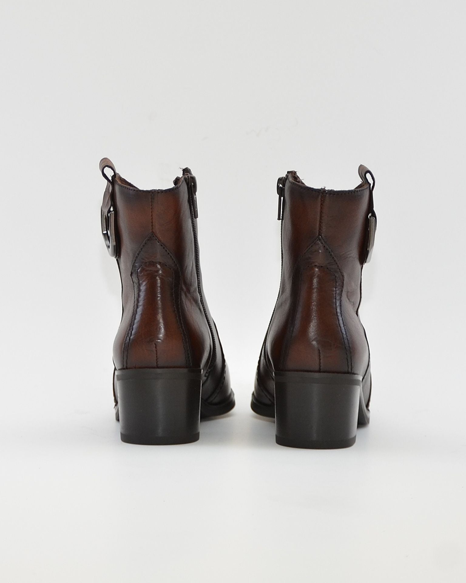 BOTIN MUJER COWBOY PIEL MARRÓN CON HEBILLA KAOLA 3054