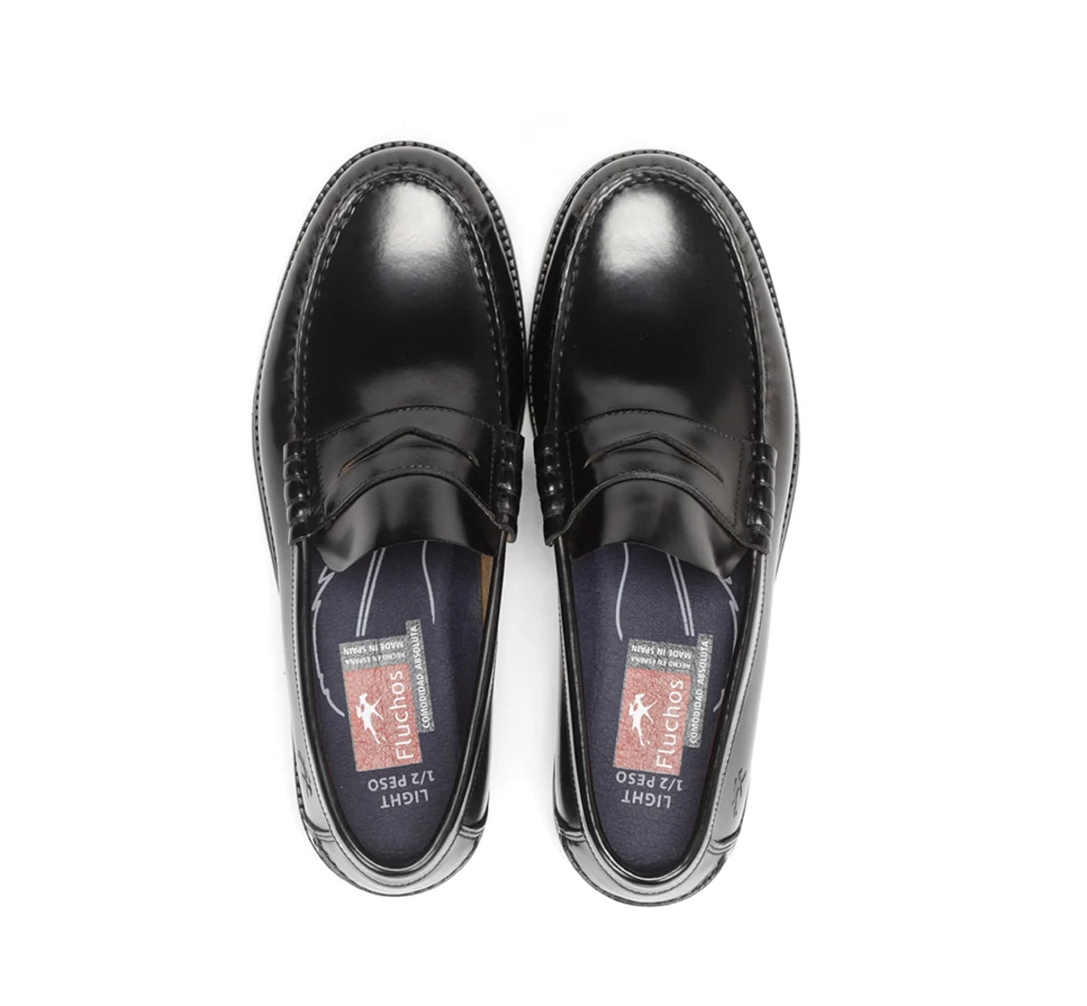 ZAPATO MOCASIN HOMBRE CON ANTIFAZ COLOR NEGRO FLUCHOS STAMFORD F0047