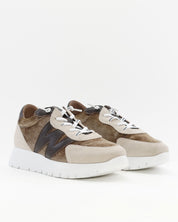 ZAPATO DE CORTE DEPORTIVO WONDERS A-24111 CONBINADO TAUPE MARRON