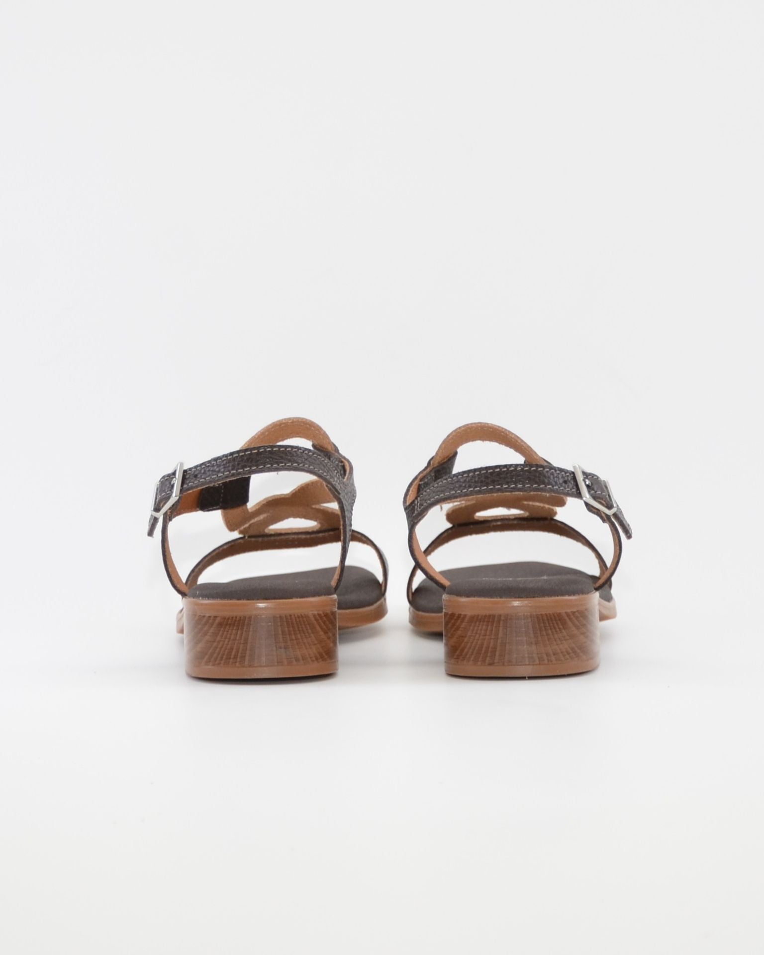 SANDALIA MUJER TACON BAJO COMBI MARRON DORADO PLANTA DE GEL OH MY SANDALS 5893