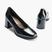 ZAPATO SALON CHAROL MARINO TACON CUADRADO 10830