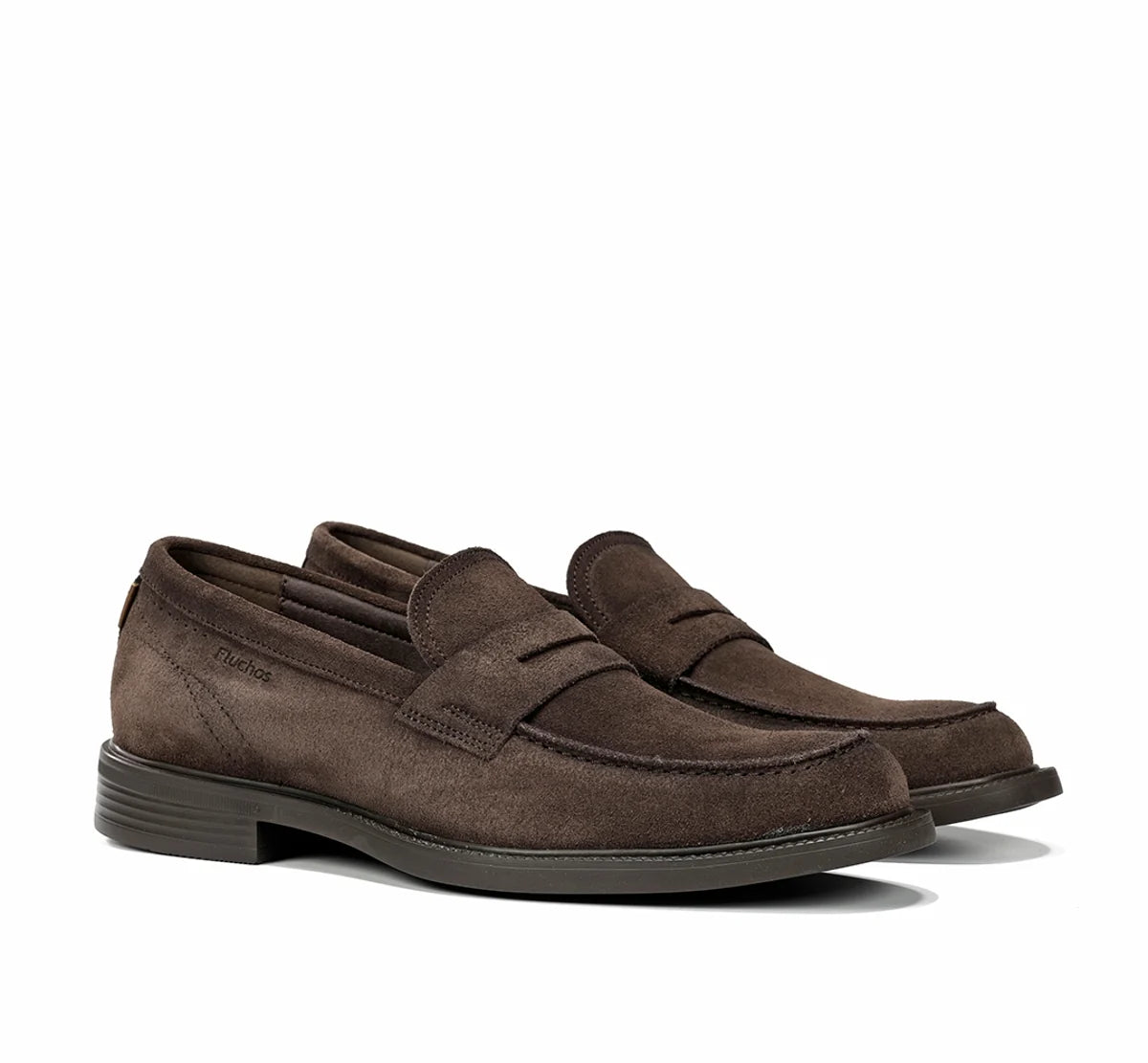 ZAPATO MOCASIN HOMBRE SERRAJE MARRON FLUCHOS ADRIEN F2496 AFELPADO CAFE