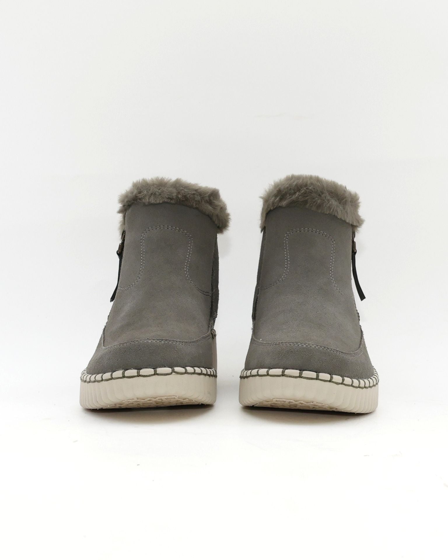 BOTIN PLANO MUJER FORRADO CON PELO SKECHERS VERDE 168108 OLV
