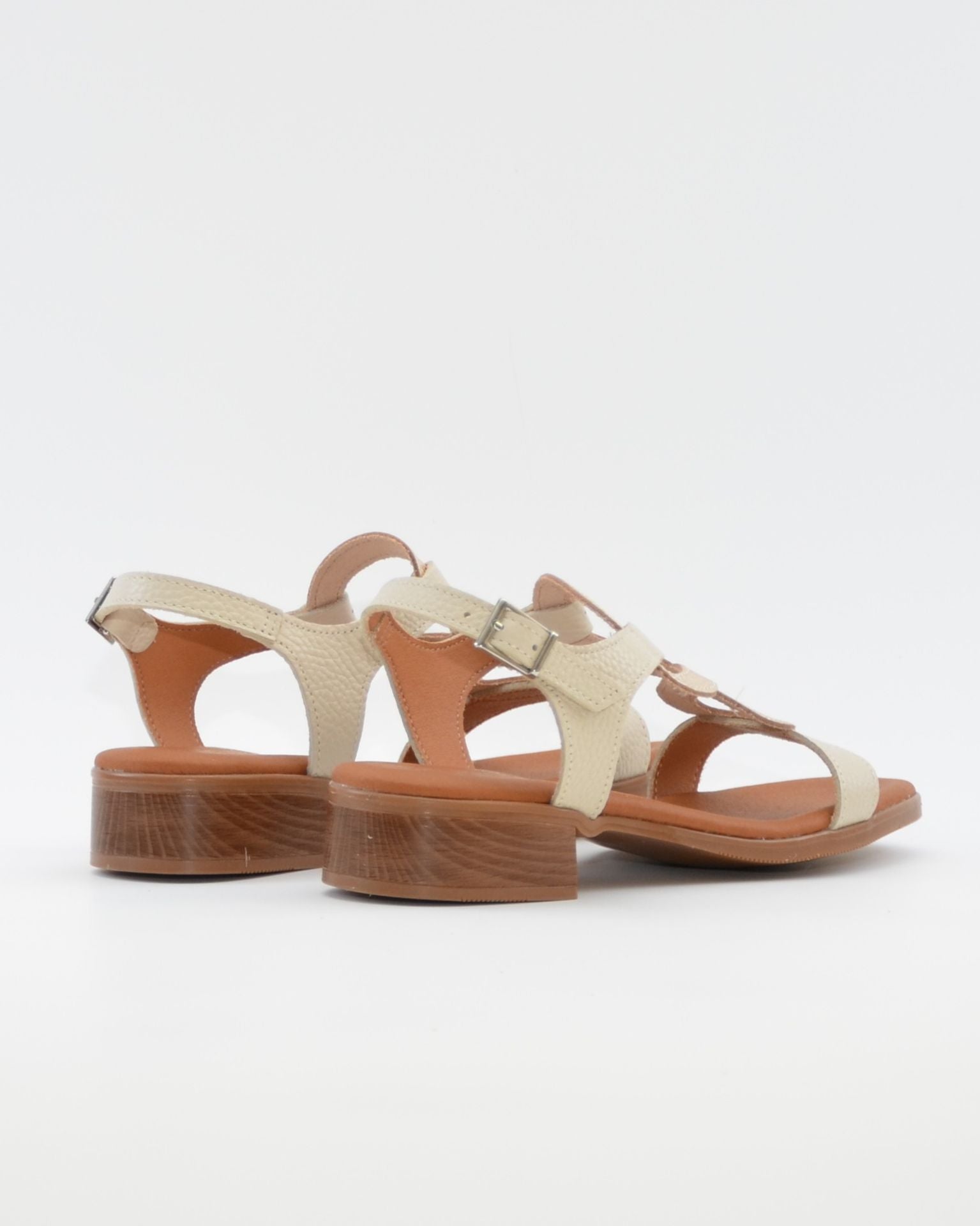 SANDALIA MUJER TACON BAJO COMBI HIELO PLANTA DE GEL OH MY SANDALS 5893