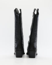 BOTA COWBOY MUJER PIEL NEGRA CON CREMALLERA CARMELA 164388