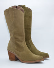 BOTA TEJANA MUJER SERRAJE KAKI 5140