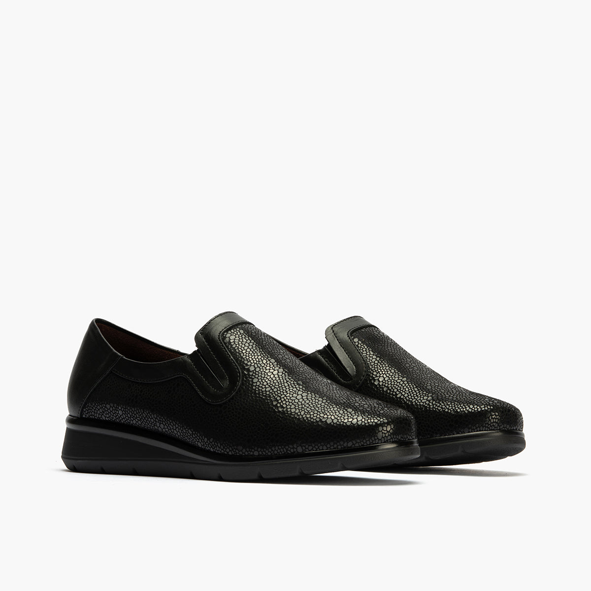 MOCASIN ANCHO ESPECIAL LICRA NEGRO 10711