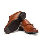 ZAPATO HOMBRE MONKTRAP DOS HEBILLAS COLOR CUERO F1838 ASGARD