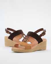 SANDALIA CUÑA MUJER BICOLOR KAOLA 1121