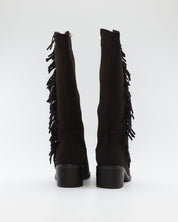 BOTA COWBOY MUJER SERRAJE MARRÓN CHOCOLATE CON CREMALLERA CARMELA 164253