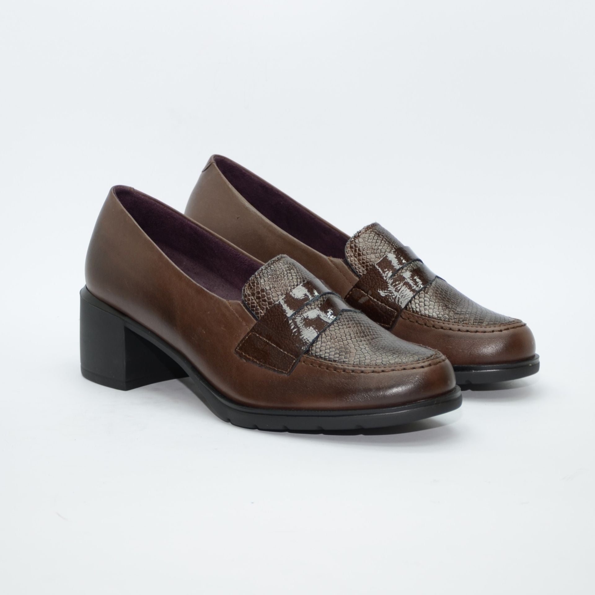 MOCASIN TACON MEDIO MARRON 10740