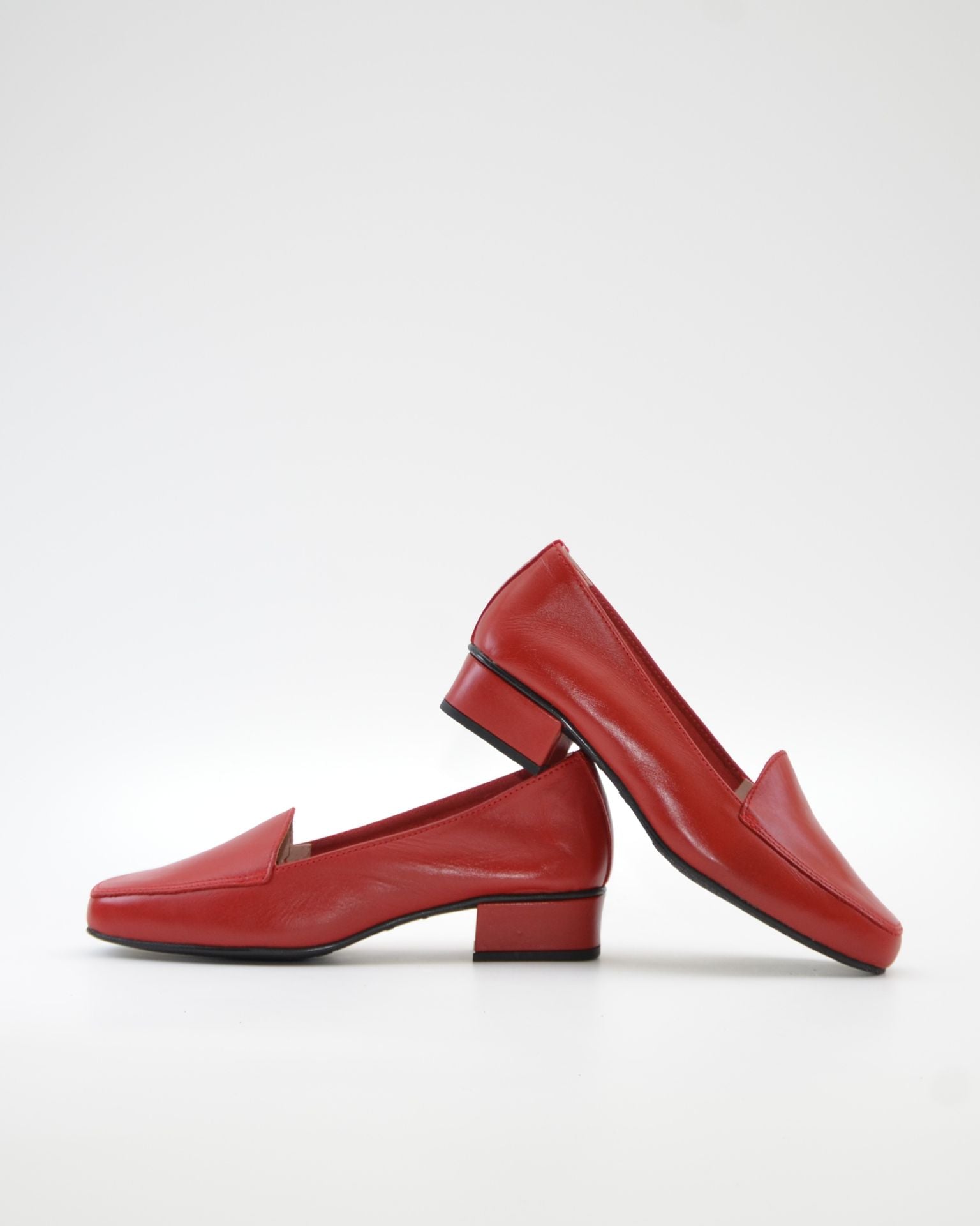 ZAPATO MOCASIN MUJER TACON BAJO ROJO D CHICAS 0181