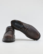 ZAPATO CABALLERO CON CORDONES PIEL ENGRASADA PITILLOS 40231 MARRON