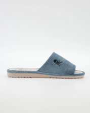 ZAPATILLA DE CASA HOMBRE ABIERTA COLOR AZUL JEANS ESPECIAL PARQUET GOMUS 685 AQUA