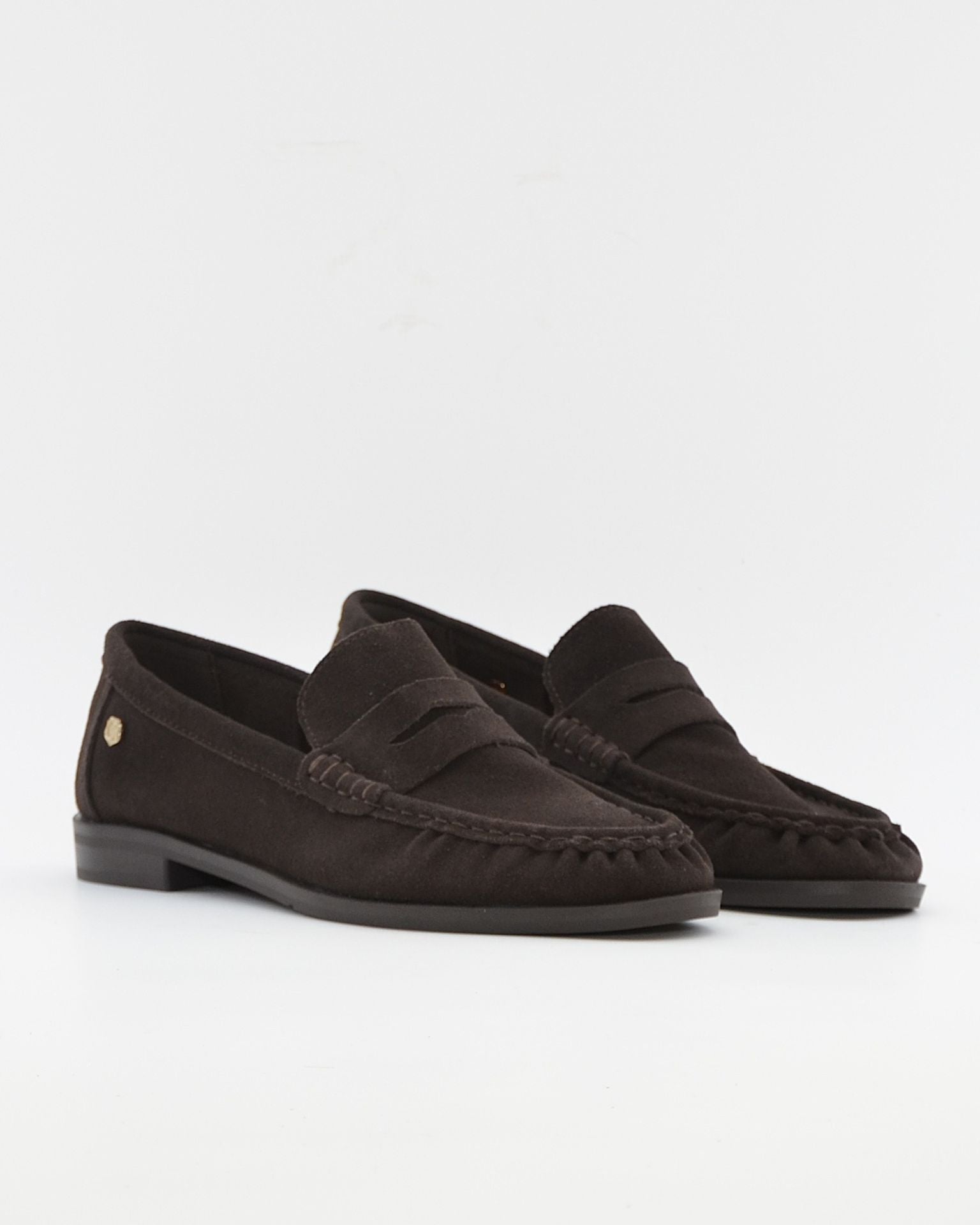 ZAPATO MOCASIN MUJER PLANO SERRAJE MARRON CHOCOLATE