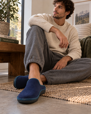ZAPATILLAS DE CASA HOMBRE SALVI 09D-244 LONDON AZUL MARINO TRIDENTE