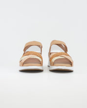SANDALIA TRENZADA PLANTILLA EXTRAIBLE MUJER  ANCHO ESPECIAL COLOR MULTI MIEL PIE SANTO 260425