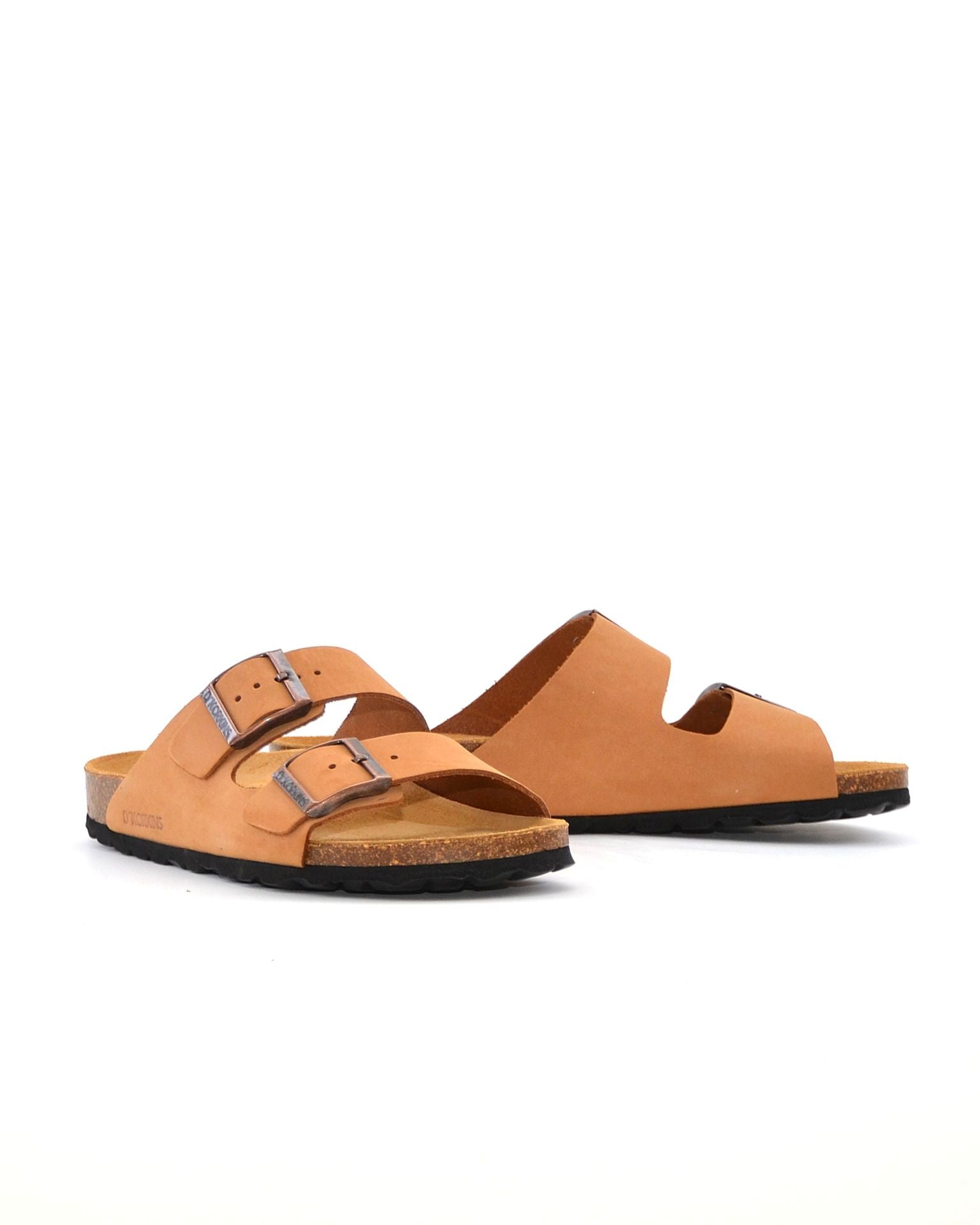 SANDALIA BIO MUJER DOS HEBILLAS D´KORKINS PARIS NOBUCK CAMEL