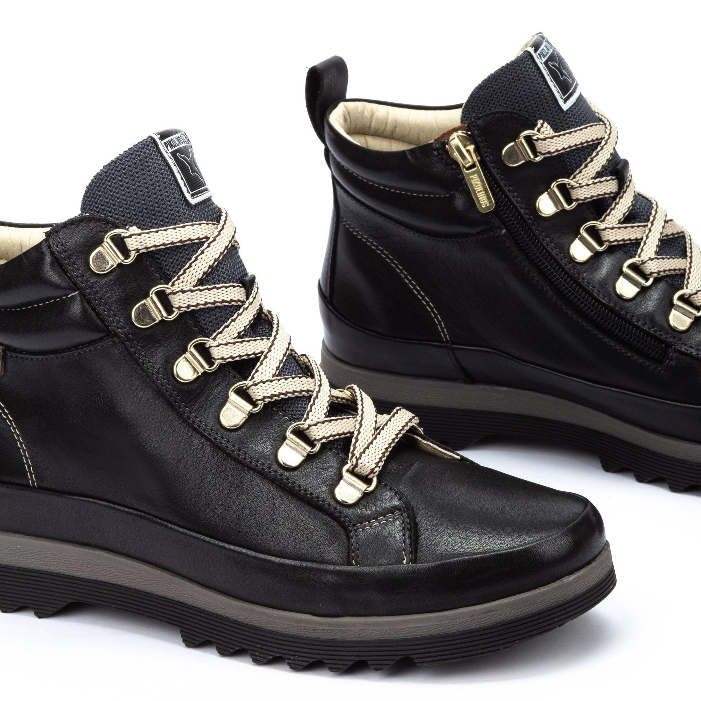 BOTIN DEPORTIVO MUJER CORDONES Y CREMALLERA NEGRO W3W-8564 VIGO