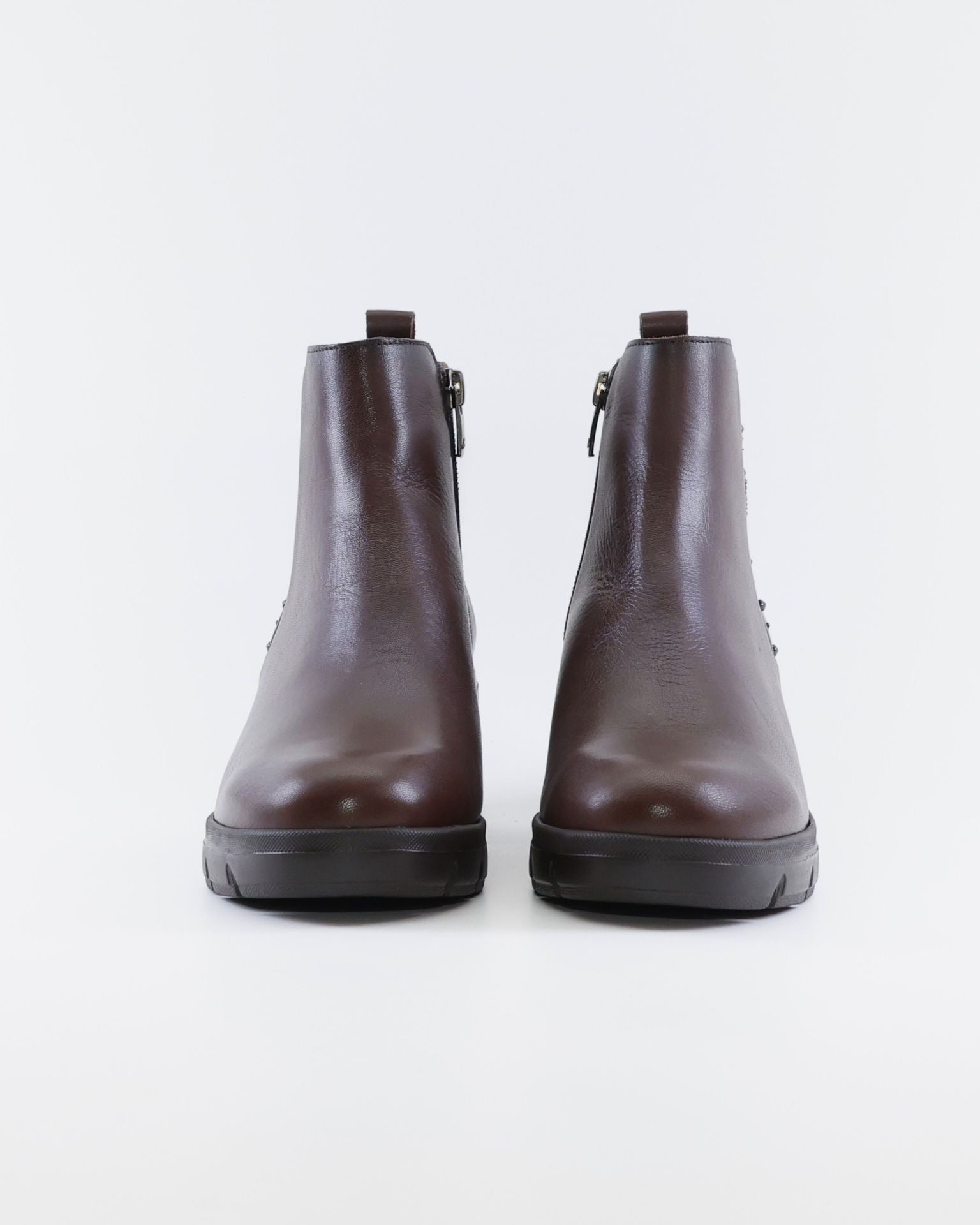 BOTIN MARRON MUJER TACON ANCHO FLUCHOS FUGAZ F2109