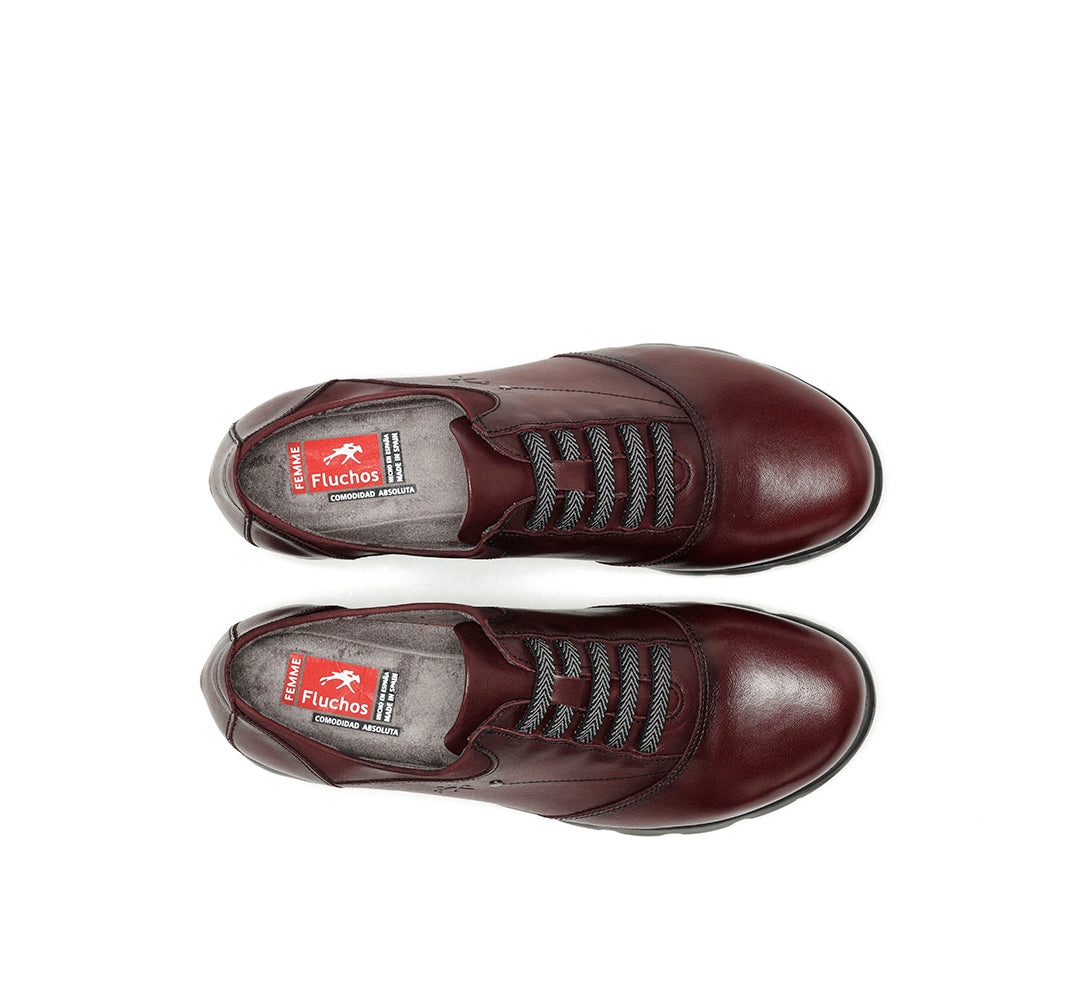 ZAPATO CASUAL PIEL BURDEOS F0354 SUSAN