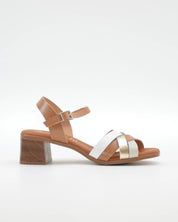 SANDALIA MUJER TIRAS CHAROL COMBI TAUPE TACON PLANTA DE GEL OH MY SANDALS 6004
