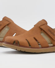 SANDALIA HOMBRE VELCRO COLOR CUERO SUELA EXTRALIGHT CALLAGHAN 92311