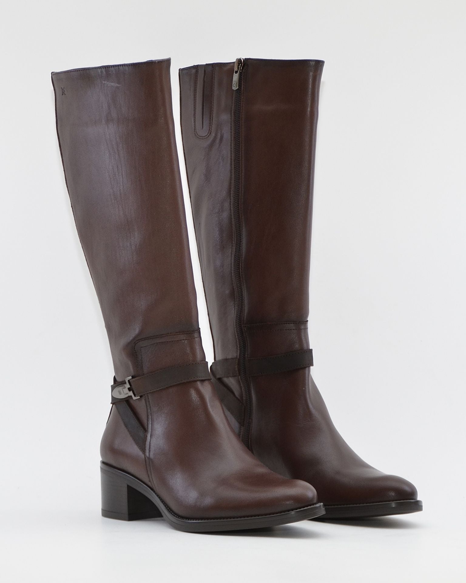 BOTA ALTA MUJER PIEL COLOR MARRÓN DORKING by FLUCHOS D8965