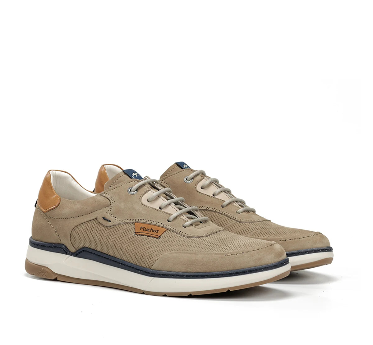 ZAPATO CASUAL HOMBRE FLUCHOS COLOR TAUPE CON CORDON JEFF F2210 MARMOTA