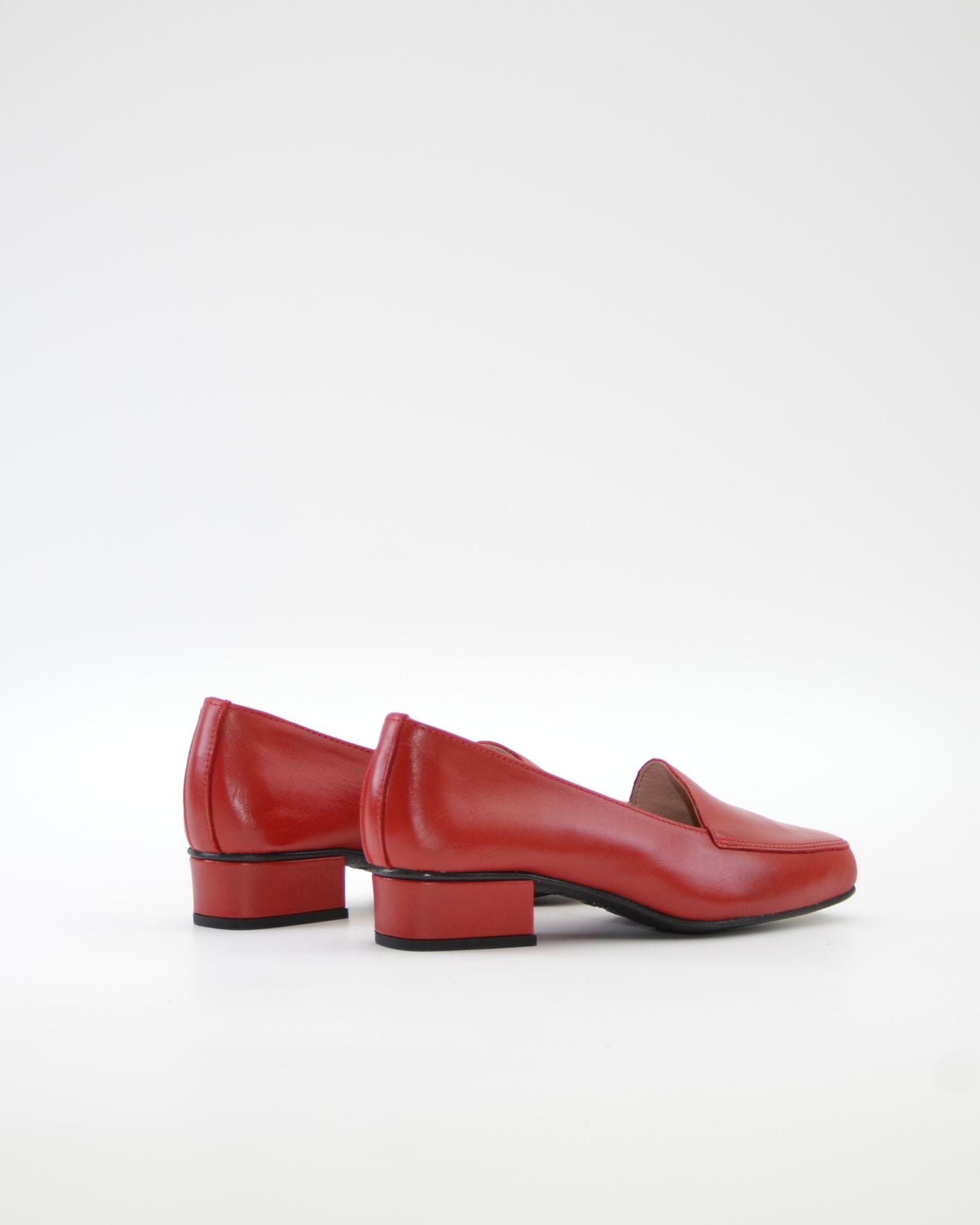 ZAPATO MOCASIN MUJER TACON BAJO ROJO D CHICAS 0181