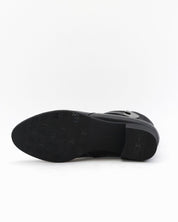 BOTIN MUJER TACON BAJO COLOR NEGRO ADORNO METALICO Y CREMALLERA TREINTAS 4619